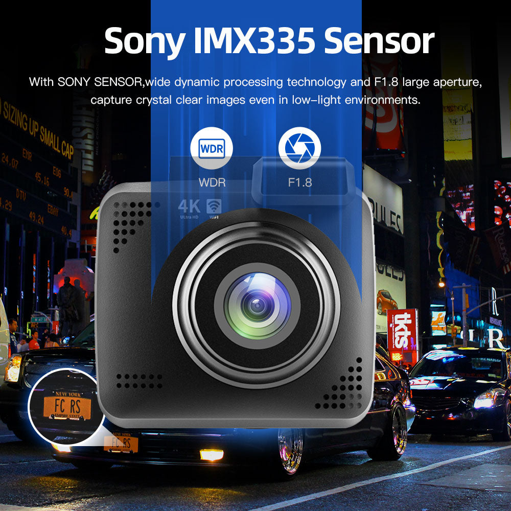 4K ULTRA HD Sony IMX335 Sensor Front & Rear Dash Cam-GPS Night  VISION